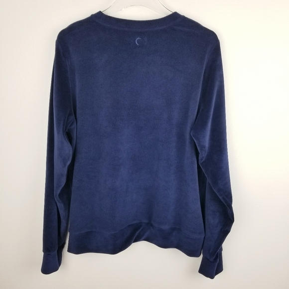 Zyia Active Velour Navy Blue Sweatshirt XL - Picture 2 of 6